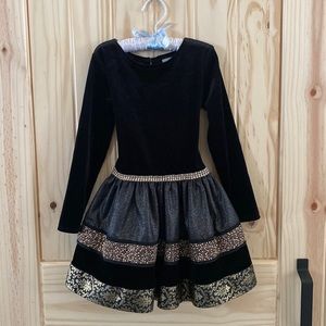 Black and Gold Girls Formal Dress